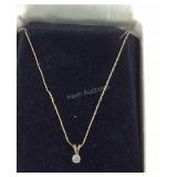 10k gold and diamond necklace 18in