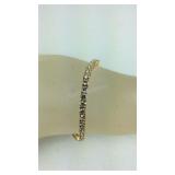 Gold over Sterling silver tennis bracelet with