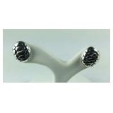 Sterling silver turtle shell earrings