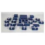 Group of 24 jewelry boxes, various sizes, some