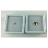 2 champagne quartz gemstones one is 1.55ct 9x7mm