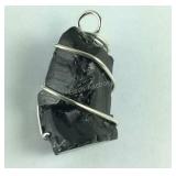 Sterling 15.5ct wire wrapped shungite rough