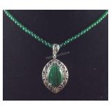 20in African malachite and green quartzite 51ct