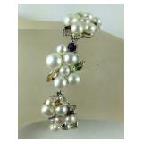 Sterling silver bracelet 7-9in