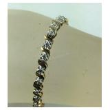 Sterling Silver Genuine Diamond Chip Tennis