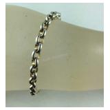 Sterling Silver  Charm Bracelet, size 7" , 8.1