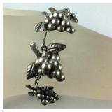 Sterling Silver Vintage Grape Cluster Bracelet