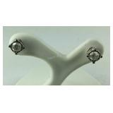 White Gold .34 CTTW Genuine Diamond Stud Earrings