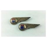 Sterling Silver (2) United Airlines Mainliner