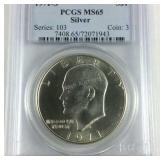 PCGS MS65 1971-S Eisenhower Dollar