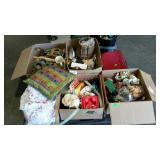 Skid lot: pillow, kitchenwares, books,  seasonal
