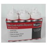 Winware wide mouth squeeze dispensers, pack of