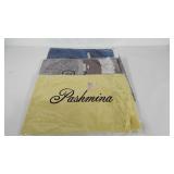 Three Pashmina wraps, 30% silk, new in packaging