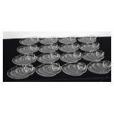 32 piece snack tray set. 16 plates and 16 cups,