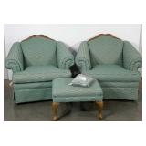Flexsteel upholstered chairs with ine matching