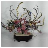 Jade glass bonsai tree.  Measures approximately