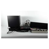 Home theater center speakers, surge protector a