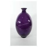 Purple glass vase, 17"