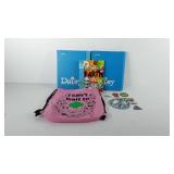 Girl scouts items, includes bag, patches, and
