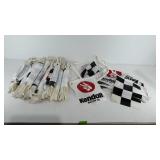 Racing banner with chackered flags and Kendall