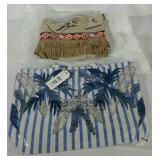 Pia Rossini canvas tote and fringed purse,  both