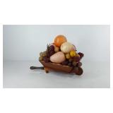 Ardco wooden centerpiece wheelbarrow with wax
