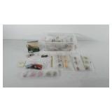 Crafting/sewing supplies, includes small storage