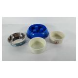 Dog food bowls, includes ceramic, stainless steel