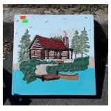 Decorative Landscaping Stone, Cabin painted,