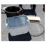 Misc. Tote, trash Container, no lids, 3 laminated