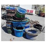 Huge Group of Farm Animal Buckets, feeder tub