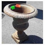 Cast Flower Urn, 10" Tall