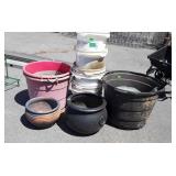Gardening Accessories lot, one terracotta