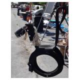 Horse Figure Tire Swing, made from vehicle tire.