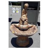 Bird Bath Fountain. 3 sections, concrete, 32"
