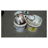 Group lot decking straps, sprayer, nails  partial