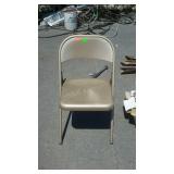 Folding metal chair