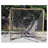 Sports Goalies Net, with 2 Hockey sticks