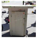 Early pine painted Cupboard Hutch top, single