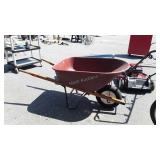 Nice Wheel Barrow, metal tub, ready to use
