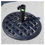 Outdoor Umbrella Stand, fresh black painted cast