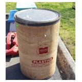 Cardboard Barrel with Artificial Christmas tree