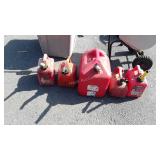 5 Poly Gas Cans, various sizes