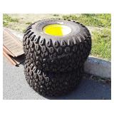 Pair of John Deere Gator Wheels and Tires, 5 lug,