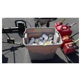 PVC Pipe Fittings in tote, various types and