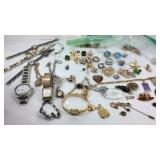 Jewelry, rings, brooches, stick pins, watches,