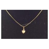 Gold over Sterling silver pearl necklace 18in