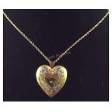 Gold filled locket necklace 24in