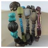 Five beads stretch bracelets