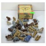 Cigar box with wade England figurines